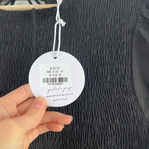 Petal + Pup Naurra Shirred Tiered Midi Dress - 10 - Picture 8 of 9